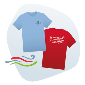 Grafische Darstellung der Turnfest-T-Shirts.
