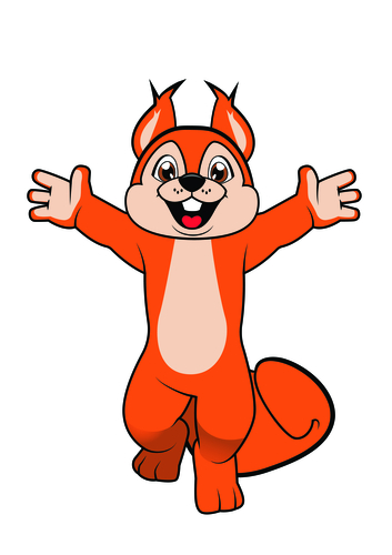 Grafik von Maskottchen Freddy.