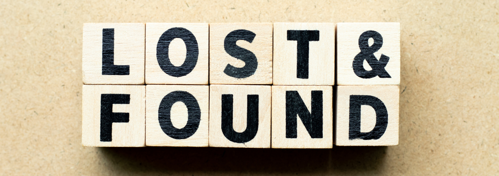 Grafik mit Aufschrift "Lost & Found".